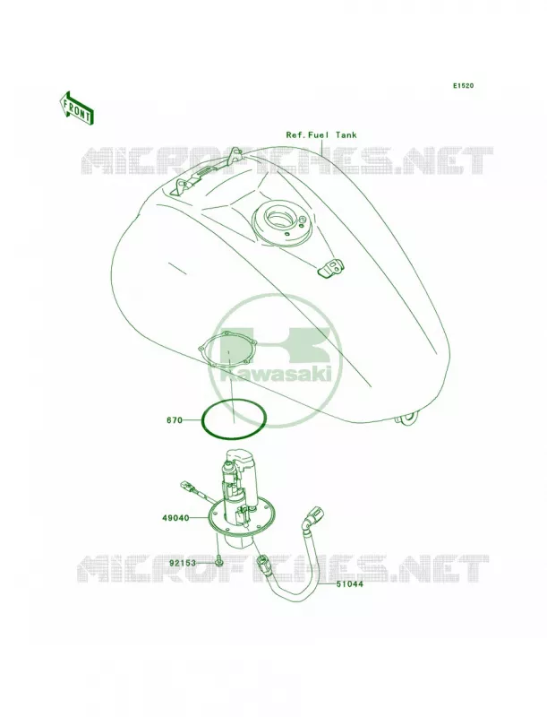 Fuel Pump Kawasaki MOTOS 2000 2004 Vulcan 2000  VN2000-A1