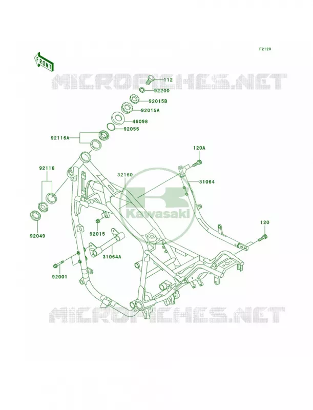 Frame Kawasaki MOTOS 750 2004 Vulcan 750  VN750-A20