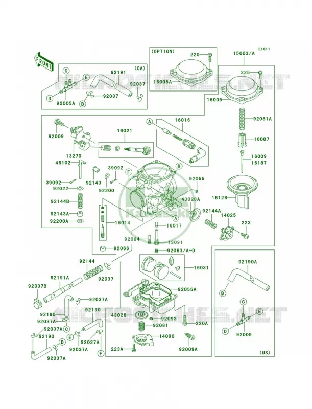 Carburetor Kawasaki MOTOS 800 2004 Vulcan 800  VN800-A10