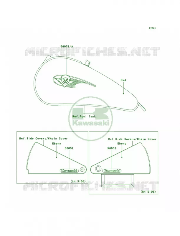 DecalsRedA10 Kawasaki MOTOS 800 2004 Vulcan 800  VN800-A10