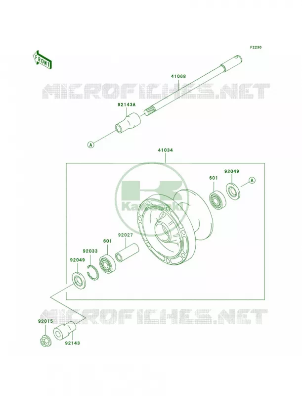 Front Wheel Kawasaki MOTOS 800 2004 Vulcan 800  VN800-A10