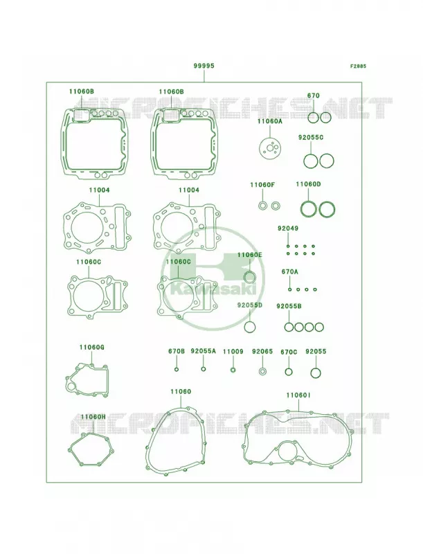 Gasket Kit Kawasaki MOTOS 800 2004 Vulcan 800  VN800-A10