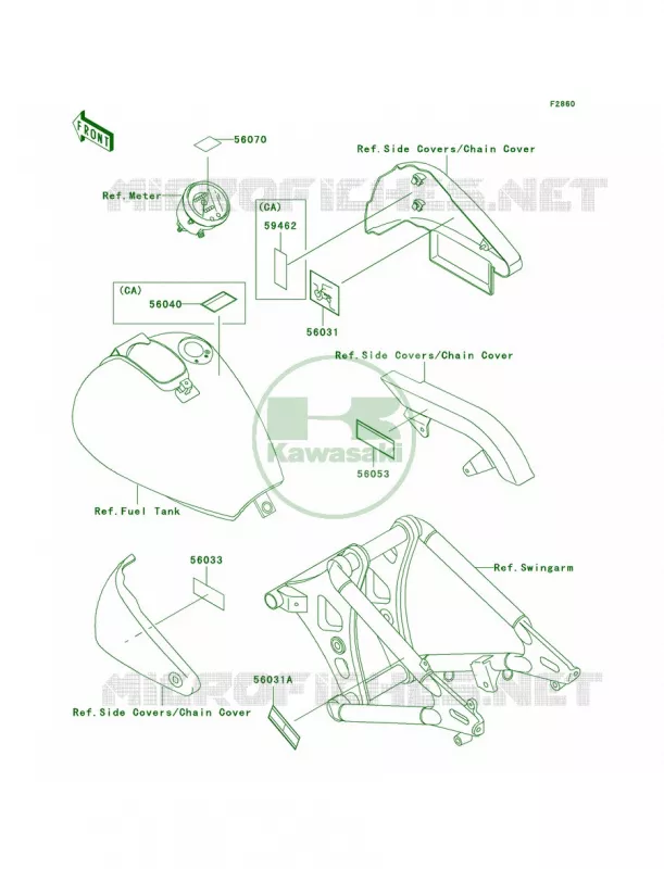 Labels Kawasaki MOTOS 800 2004 Vulcan 800  VN800-A10