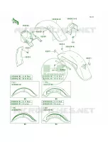 Fenders44VN800 B6B7 pour Kawasaki Vulcan 800 Classic 2004