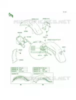 Fenders44VN800 B8B9 pour Kawasaki Vulcan 800 Classic 2004