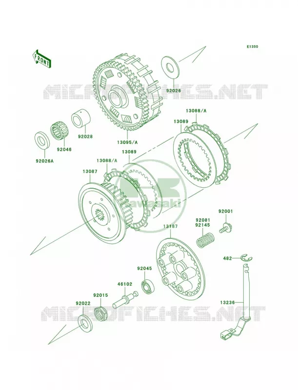 Clutch Kawasaki MOTOS 800 2004 Vulcan 800 Classic  VN800-B9