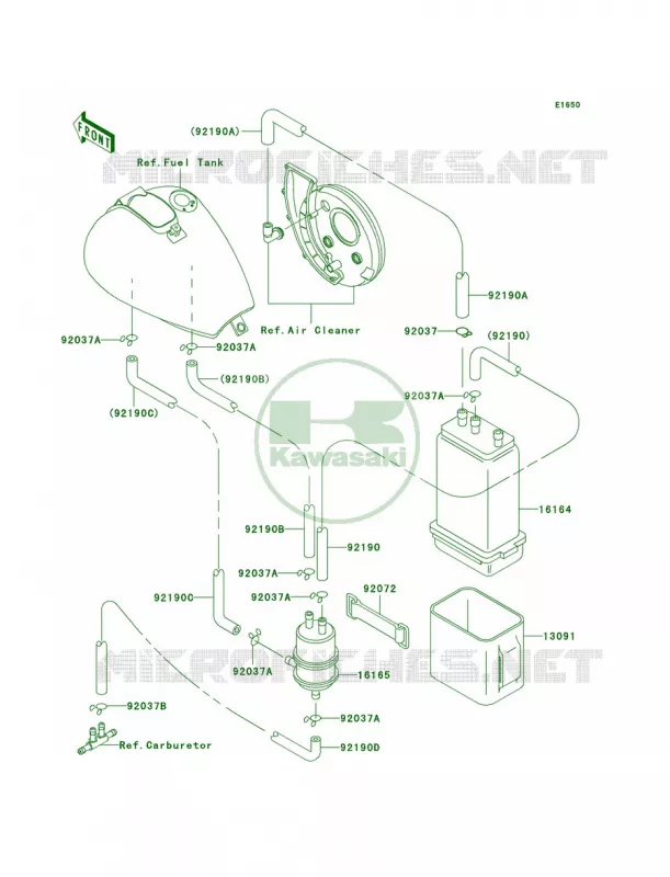 Fuel Evaporative SystemCA Kawasaki MOTOS 800 2004 Vulcan 800 Classic  VN800-B9