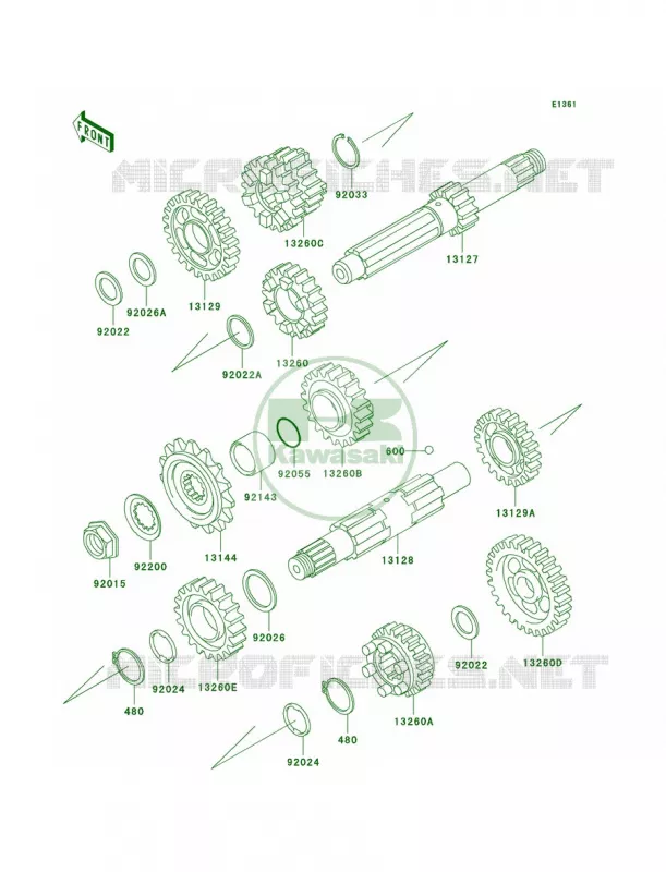 Transmission Kawasaki MOTOS 800 2004 Vulcan 800 Classic  VN800-B9