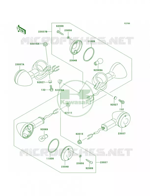 Turn Signals Kawasaki MOTOS 800 2004 Vulcan 800 Classic  VN800-B9