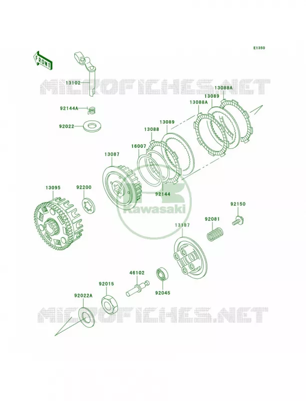 Clutch Kawasaki MOTOS 125 2003 Eliminator 125  BN125-A6