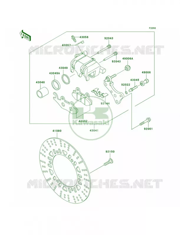 Front Brake Kawasaki MOTOS 125 2003 Eliminator 125  BN125-A6