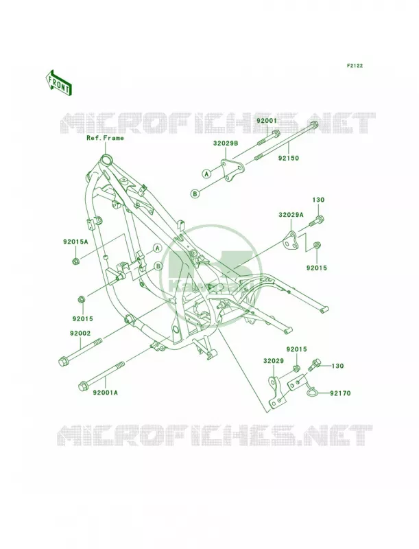 Engine Mount Kawasaki MOTOS 500 2003 Vulcan 500 LTD  EN500-C8