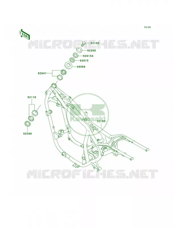 Frame Kawasaki MOTOS 500 2003 Vulcan 500 LTD  EN500-C8