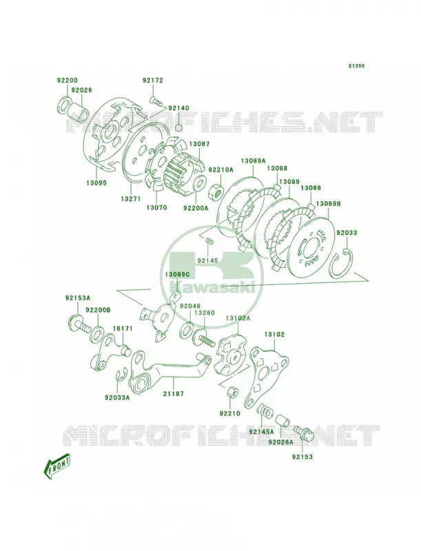 Clutch Kawasaki MOTOS 50 2005 KDX50  KDX50-A3
