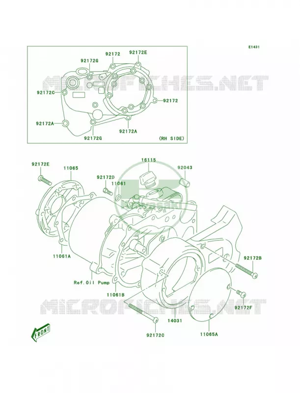 Engine Covers Kawasaki MOTOS 50 2005 KDX50  KDX50-A3
