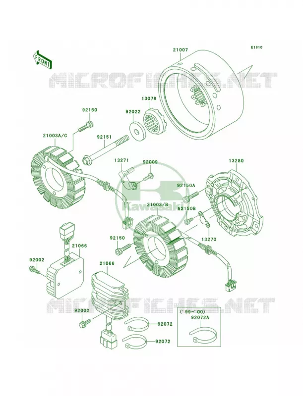 Generator Kawasaki MOTOS 1500 2003 Vulcan 1500 Classic  VN1500-E6