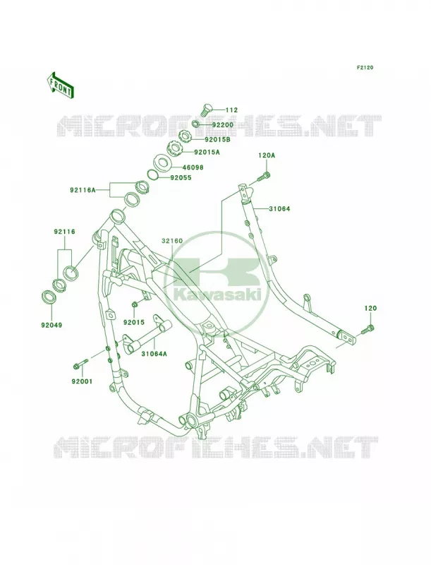 Frame Kawasaki MOTOS 750 2003 Vulcan 750  VN750-A19