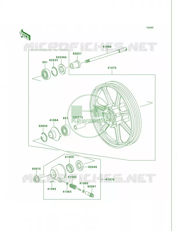 Front Wheel Kawasaki MOTOS 750 2003 Vulcan 750  VN750-A19