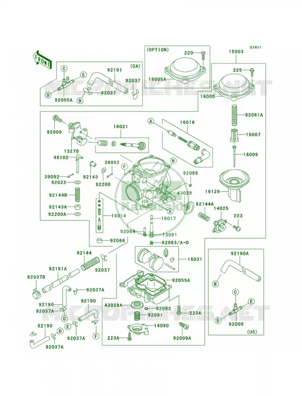 Carburetor Kawasaki MOTOS 800 2003 Vulcan 800  VN800-A9