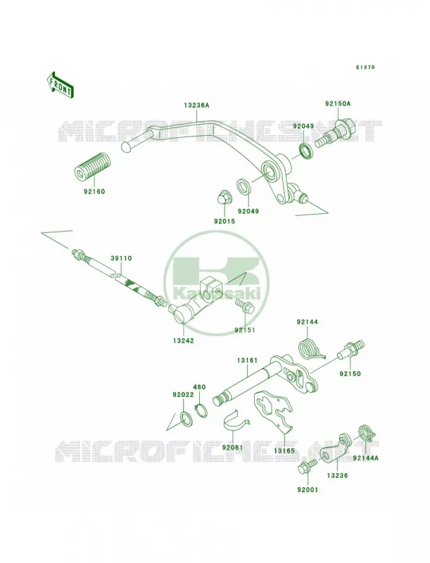 Gear Change Mechanism Kawasaki MOTOS 800 2003 Vulcan 800  VN800-A9