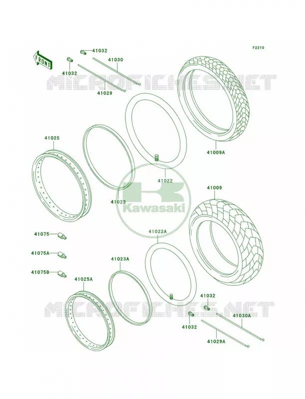 Tires Kawasaki MOTOS 800 2003 Vulcan 800  VN800-A9