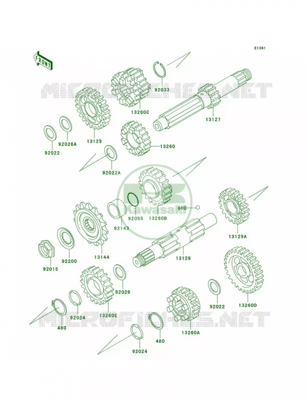 Transmission Kawasaki MOTOS 800 2003 Vulcan 800  VN800-A9