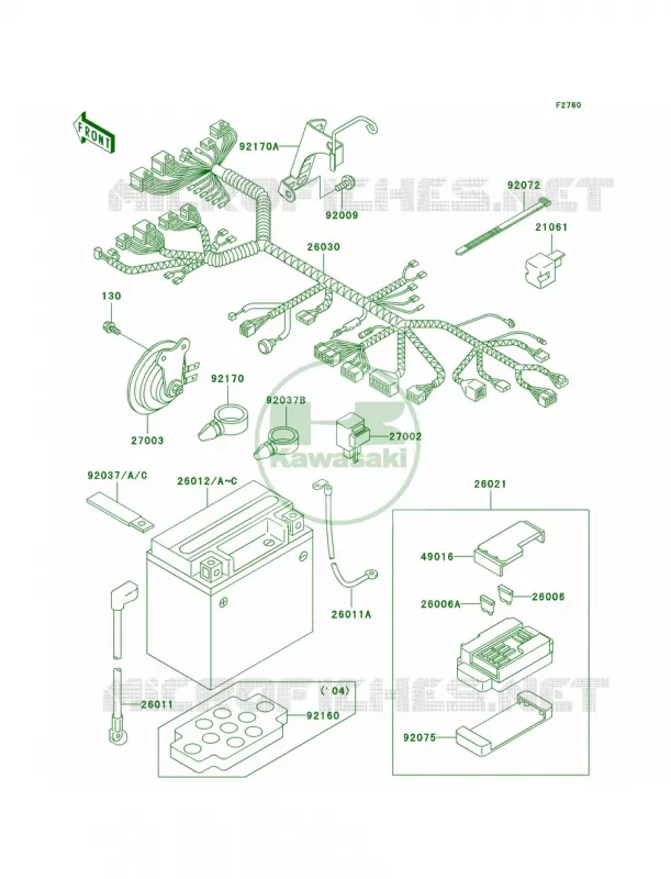 Chassis Electrical Equipment Kawasaki MOTOS 800 2003 Vulcan 800 Classic  VN800-B8