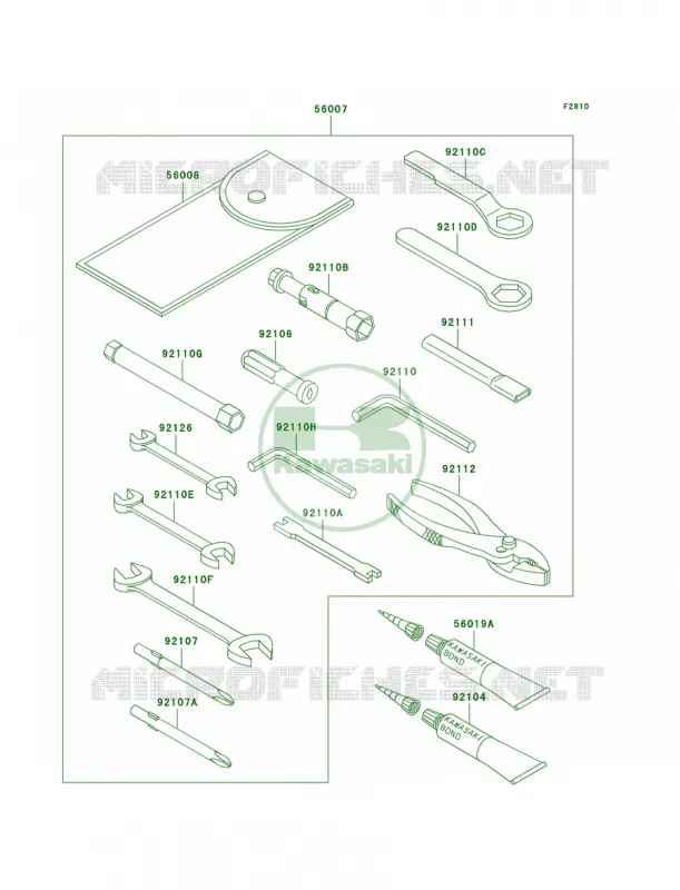 Owner's Tools Kawasaki MOTOS 800 2003 Vulcan 800 Drifter  VN800-E3