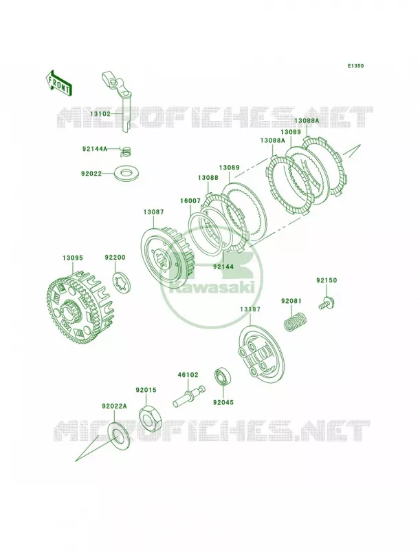 Clutch Kawasaki MOTOS 125 2002 Eliminator 125  BN125-A5