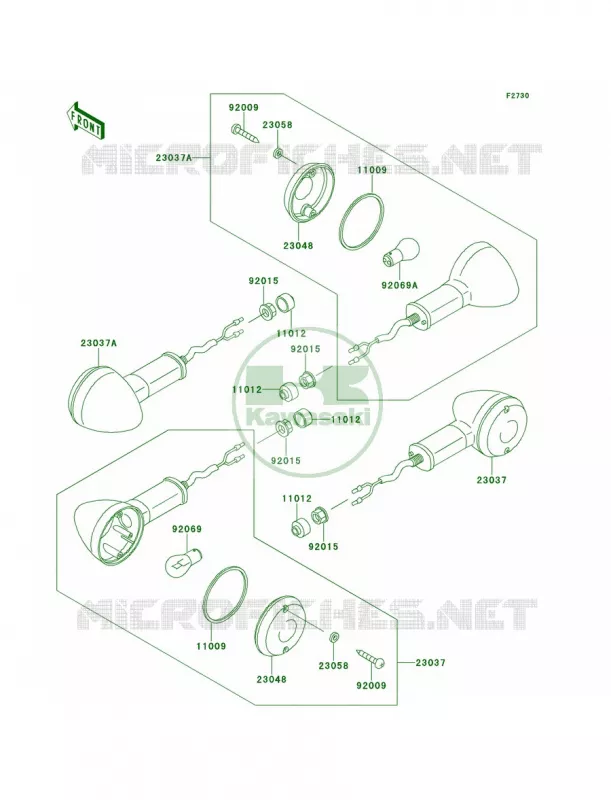 Turn Signals Kawasaki MOTOS 650 2002 W650  EJ650-A4