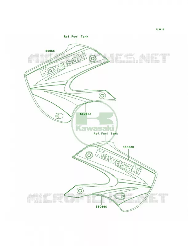 DecalsA3 Kawasaki MOTOS 110 2005 KLX110  KLX110-A4