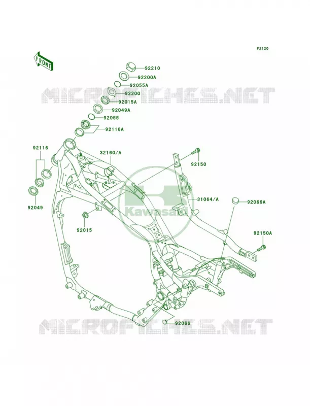 Frame Kawasaki MOTOS 1500 2002 Vulcan 1500 Classic Fi  VN1500-N3