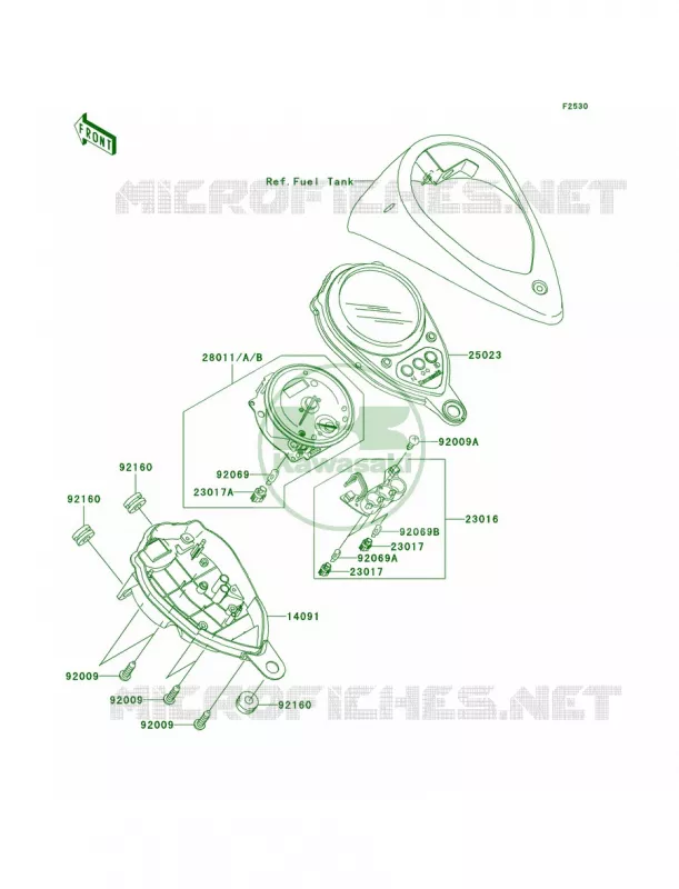 Meters Kawasaki MOTOS 1500 2002 Vulcan 1500 Classic Fi  VN1500-N3