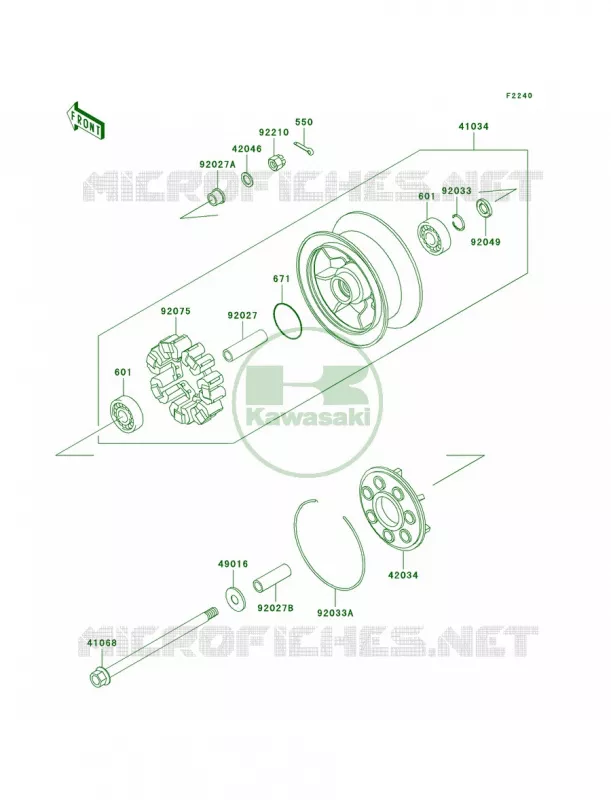 Rear WheelChain Kawasaki MOTOS 1500 2002 Vulcan 1500 Classic Fi  VN1500-N3