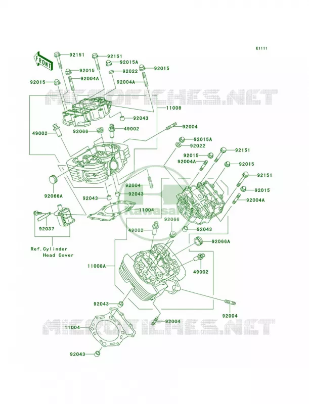 Cylinder Head Kawasaki MOTOS 1500 2002 Vulcan 1500 Drifter  VN1500-R2