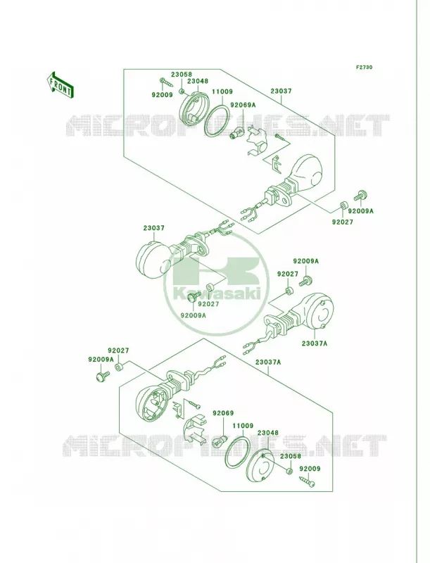 Turn Signals Kawasaki MOTOS 750 2002 Vulcan 750  VN750-A18
