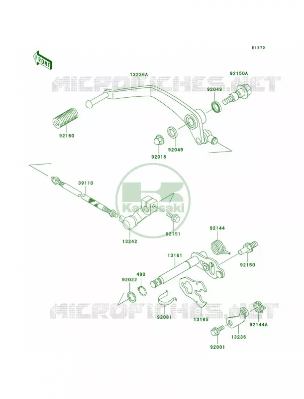 Gear Change Mechanism Kawasaki MOTOS 800 2002 Vulcan 800  VN800-A8