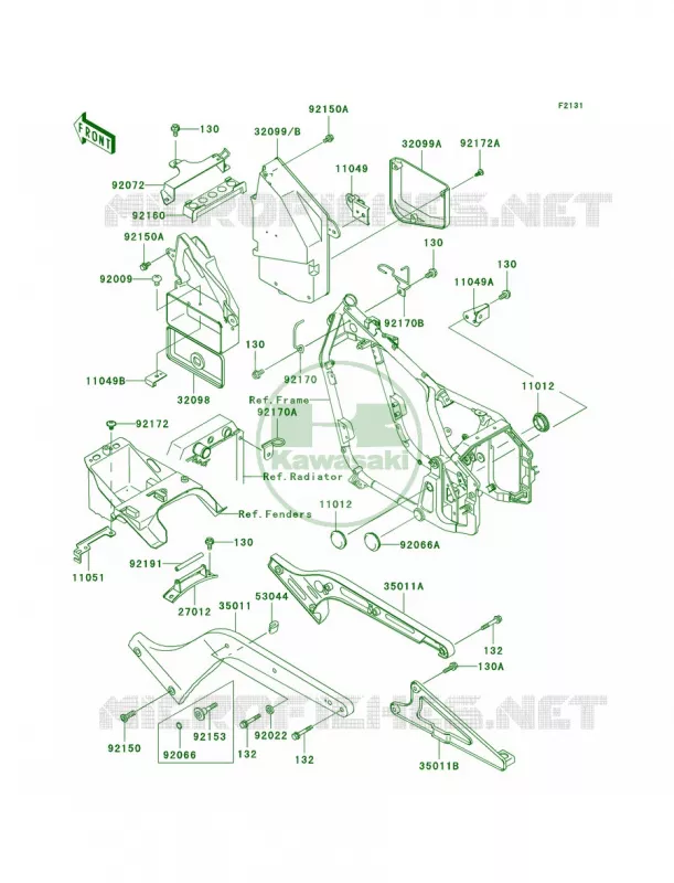 Frame Fittings Kawasaki MOTOS 800 2002 Vulcan 800 Classic  VN800-B7