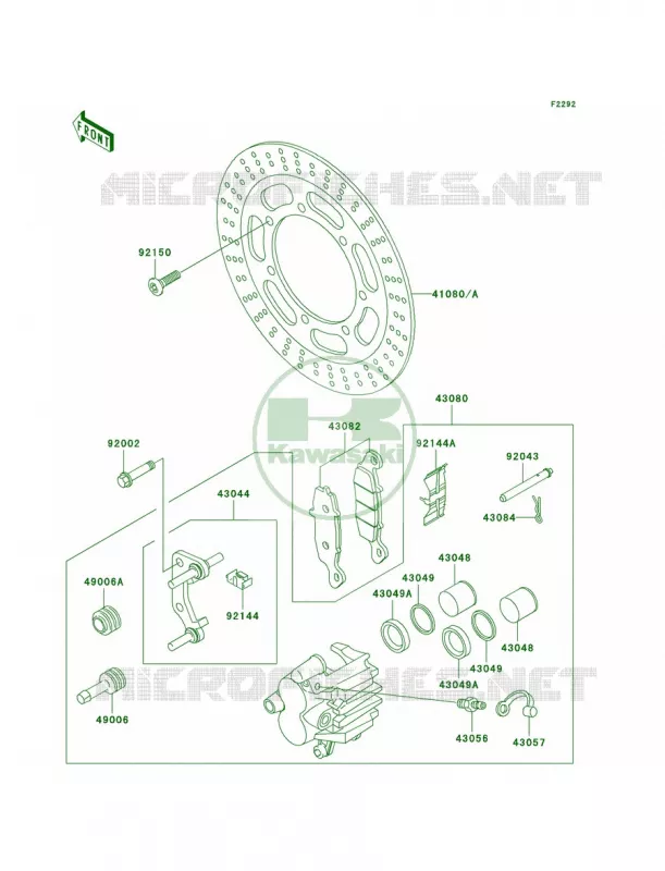 Front Brake Kawasaki MOTOS 800 2002 Vulcan 800 Classic  VN800-B7