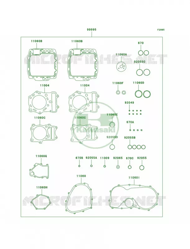 Gasket Kit Kawasaki MOTOS 800 2002 Vulcan 800 Classic  VN800-B7