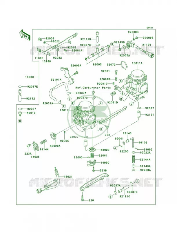 Carburetor Kawasaki MOTOS 650 2001 W650  EJ650-A3