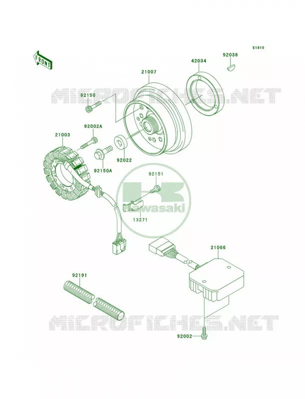 Generator Kawasaki MOTOS 650 2001 W650  EJ650-A3