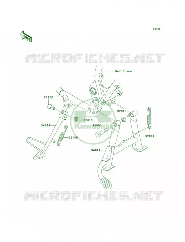 Stands Kawasaki MOTOS 650 2001 W650  EJ650-A3