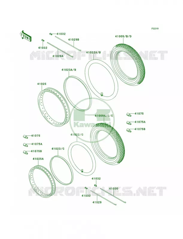 Tires Kawasaki MOTOS 650 2001 W650  EJ650-A3