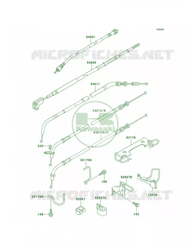 Cables Kawasaki MOTOS 500 2001 Vulcan 500 LTD  EN500-C6