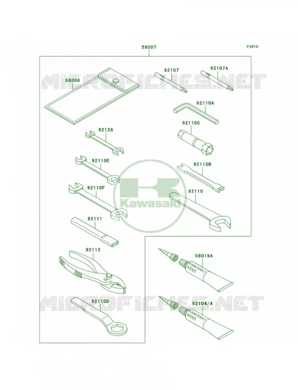 Owner's Tools Kawasaki MOTOS 500 2001 Vulcan 500 LTD  EN500-C6