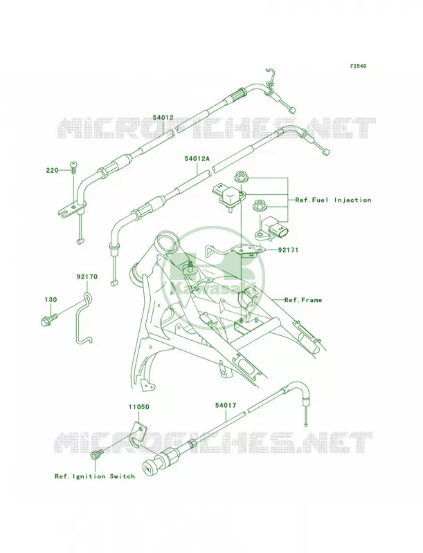 Cables Kawasaki MOTOS 1500 2001 Vulcan 1500 Classic Fi  VN1500-N2