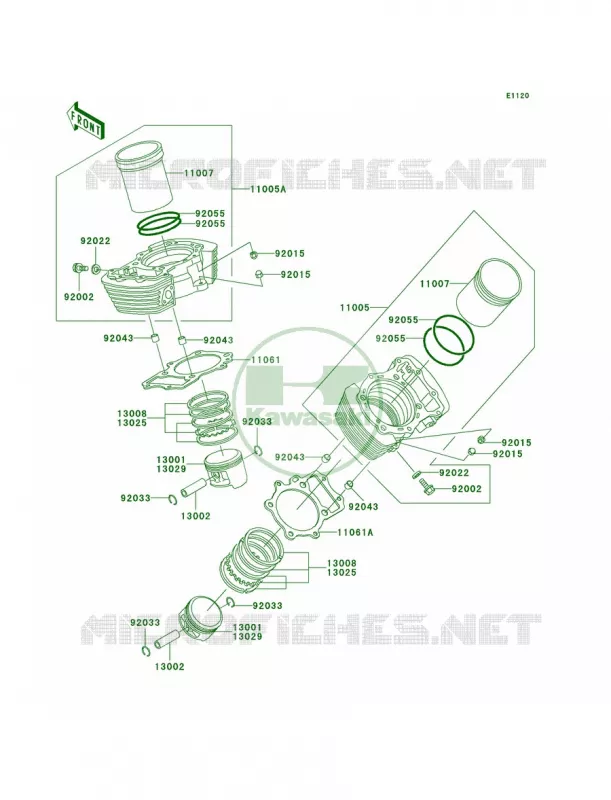 CylinderPistons Kawasaki MOTOS 1500 2001 Vulcan 1500 Drifter  VN1500-R1