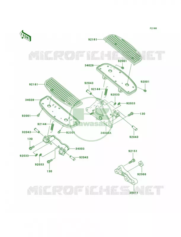 Footrests Kawasaki MOTOS 1500 2001 Vulcan 1500 Drifter  VN1500-R1