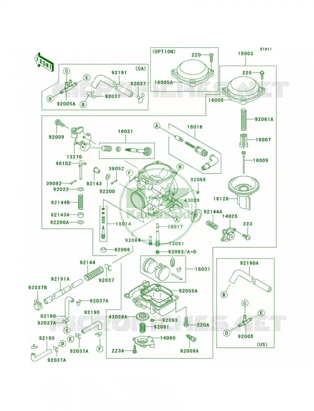 Carburetor Kawasaki MOTOS 800 2001 Vulcan 800  VN800-A7